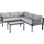 Möbilia Sitzgruppe 1 Ecksofa, 1 Couchtisch inkl. Kissen Stahl/Olefin