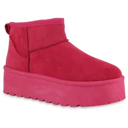 Damen Winter Boots in Fuchsia