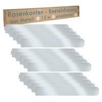 V2Aox Rasenkante Rasenkante 5-30m 100x14cm Beeteinfassung Beetumrandung Mähkante Metall 1500 cm