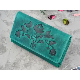 pp paolo peruzzi collection Vintage Geldbörse Damen grün