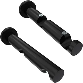 Interdeco GARDINENSTANGE Platon Mavell 540 cm (geteilt in 3 x 180 cm), 2-läufig (ohne Ringe), 20 mm Ø Schwarz