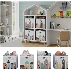 Vicco Faltboxen - 2er Set "Stadt", 30 x 30 cm, Grau, Aufbewahrungsbox, abwaschbar