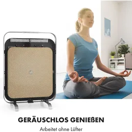 Klarstein Infrarotheizung 1300W Wärmespeicher Marmor Schwarz