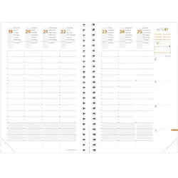 QUO VADIS Terminkalender Time & Life Large 16x24cm schwarz 2026