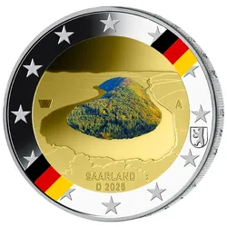 Die farbveredelten deutschen 2-Euro-Ausgaben als Komplettsätze – Ihr Start: "Saarland" 2025!
