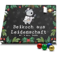 Mr. & Mrs. Panda Schoko Adventskalender Beikoch Leidenschaft - Schwarz - Geschenk, Kollege, live cooking, Jubiläum, Schokoladen Adventskalender, D... - Schwarz