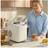 Homcom Eiswürfelmaschine, Schnelle Eisproduktion, tragbar, Selbstreinigung beige|gelb
