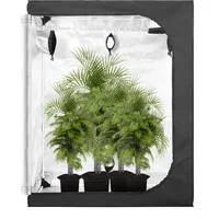 GreenArchitecture GA Growzelt C-Serie 120x60x150 cm (4X2) anzuchtzelt Zelt Reflektierendes Mylar-Hydrokultur-Gewächshauszelt wasserdichter Bodenwanne für Zimmerpflanzenanbau Schwarz