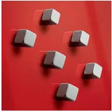 Sigel C5 Strong Magnete silber, Metall 1,0 x 1,0 x 1,0 cm, 6 St.
