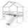 Vipack Hausbett Forrest 90 x 200 cm Buche massiv lackiert weiß