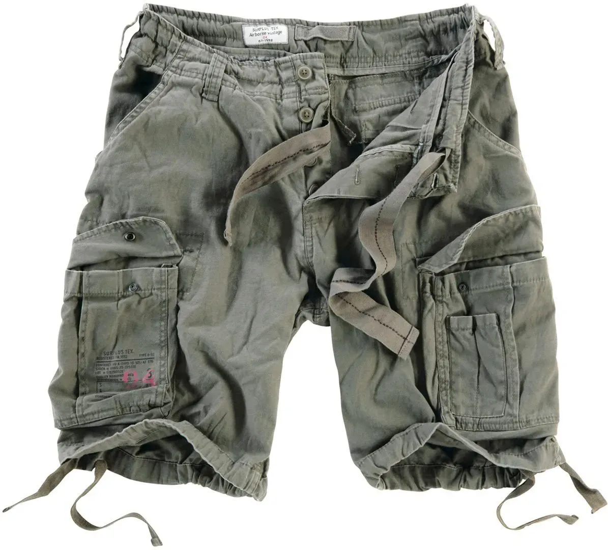 Surplus Airborne Vintage Shorts, grün, Größe XL für Männer