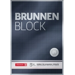 BRUNNEN Briefblock BRUNNEN BLOCK 1052828 A4 90g kar. sw