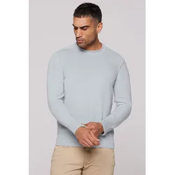 Rundhalspullover CMPD, Herren, Gr. XXXL, smokey mint, Material: 100% Baumwolle, bestickt, casual, lässig geschnitten normal, Rundhals, Langarm eingesetzt Rippbündchen, Pullover, mit Rollkante am Rundhalsausschnitt