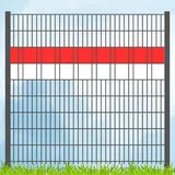 zaun|zu® Sichtschutzstreifen 200 x 10 cm Rot/Weiß Kunststoff