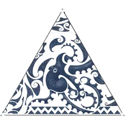 Sonnensegel BENT "Zip-Canvas", blau (neuseeland oktopus druck, rv schwarz), Sonnensegel, B/T: 250cm x 250cm, Polyester, B:250cm T:250cm