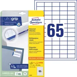 Etiketten 38x21,2mm weiß ZWECKFORM 6121 1625ST
