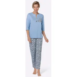 wäschepur Schlafanzug Pyjamas Blau 40/42