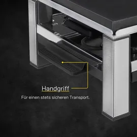 Gutfels Raclette 4020 2000 Watt 8 Pfännchen schwarz/silber