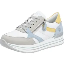 REMONTE Damen D1323 Sneaker, Vapor/Weiss/Aqua/Sun/Ciel / 81, 39 EU - 39 EU