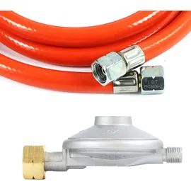 Wiltec Gasdruckminderer Italien, Gasdruckregler 700mbar 1,5m Gasschlauch Gas