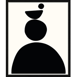 ANY IMAGE Digitaldruck »Abstrakt Minimalismus in Schwarz III«, Rahmen: Buchenholz, Schwarz