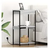 vidaXL Nachtschrank Graues Sonoma 41 x 31 x 76 cm Grau