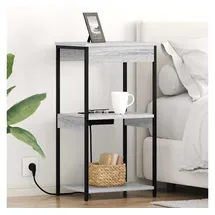 vidaXL Nachtschrank Graues Sonoma 41 x 31 x 76 cm Grau