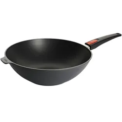 WOLL Guss-Wok- und Rührpfanne   Diamond Lite , schwarz , Aluminium-Guss , Maße (cm): H: 10  Ø: 32