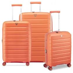 Roncato B-Flying 4 Rollen Kofferset 3-teilig mit Dehnfalte apricot orange