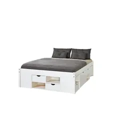 Funktionsbett ¦ weiß ¦ Maße (cm): B: 186 H: 47,5