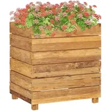 vidaXL Hochbeet 50x40x55 cm Teak Altholz und Stahl