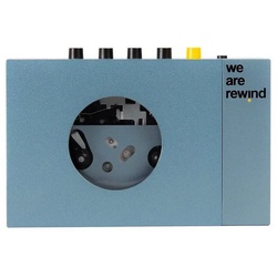 We Are Rewind Portable Bluetooth Cassette Player Kassetten Player blau
