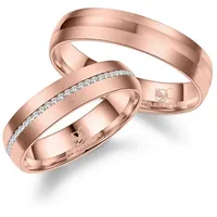 MARRYA Trauring Edelstahl Ringe Trauringe Eheringe Partnerringe rosa 62