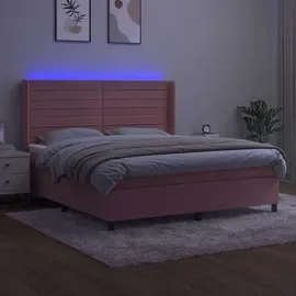 vidaXL Boxspringbett 180 x 200 cm Rosa
