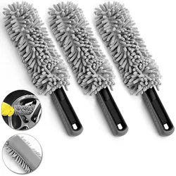 Felgen-Reinigungsbürste 3er-Set Grau Microfaser 34cm