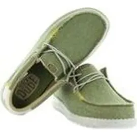 HEYDUDE Hey Dude Wally Coastline Jute Olive Canvas