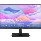 ANTTEQ 24S2 - 24 Zoll Monitor Full HD 1080P, 75Hz mit HDMI VGA Free Flicker Blue Light Filter, Ultra Slim Blenden LED