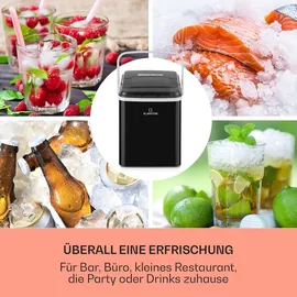 Klarstein Eiswürfelmaschine Klein, 2L Eiswürfelbereiter, Eiswürfelmaschine mit Touch Control, Mini-Eiswürfelmaschine für Große & Kleine Eiswürfel,