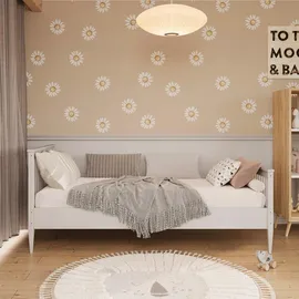M&S Bett Emilia 90 x 200 cm Kiefer massiv weiß