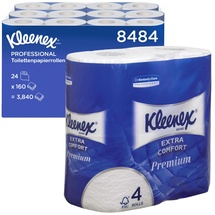 Kleenex Premium 8484, 4-lagig, 100% reine Faser, hochwertig, reißfest und weich, 3.840 St.