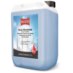Ballistol Glasreiniger, Effektiver Reiniger für Fenster und Glasoberflächen, 5 Liter - Kanister