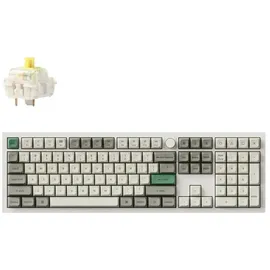 Keychron Q6 Max QMK/VIA Kabellose /2.4 GHz/USB-C Verkabelte Mechanische Tastatur, QWERTY US, Knob, Shell White, Gateron Banana Q6M-P4