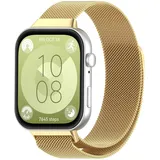 Strap-it Huawei Watch Fit Armband Milanese für Huawei Watch Fit 5 Pro - Gold - Magnetischer Verschluss