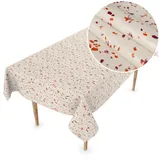 ANRO Wachstuch Tischdecke abwaschbar Wachstischdecke Plastik-Tischdecke Meterware eckig rund oval Charme Red 100x140cm