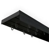 SN DECO GROUP Vorhangschiene SH (1) mit Blende 5 cm" Gr. 6, schwarz L:300cm T:8,95cm, Kunststoff, Gardinenstangen