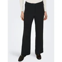 Only Anzughose ONLMIA – Anzughose mit hoher Taille und Stretch gerade Form, modisch, Materialmix, Web schwarz 34 (XS)