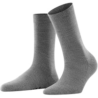 Falke Damen Socken Softmerino SO Wolle Baumwolle einfarbig 1 Paar, Grau (Light Grey Melange 3830), 37-38