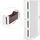 Songmics Nischenregal 17 x 84 x 45 cm Weiß-Braun