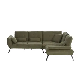 Vito Eckcouch Flachgewebe 3-Sitzer Beige