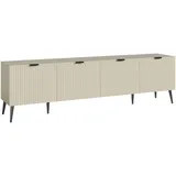 [en.casa] Nand TV-Lowboard 180 x 35 x 51 cm Sandfarben Metall/Spanplatte